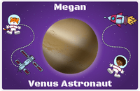 Thumbnail for Personalized Planets Placemat XII - Venus Astronaut - Black Girl II -  View