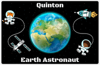 Thumbnail for Personalized Planets Placemat XV - Earth Astronaut - Black Boy II -  View