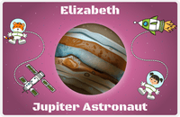 Thumbnail for Personalized Planets Placemat XVIII - Jupiter Astronaut - Black Hair Girl -  View