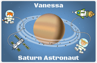 Thumbnail for Personalized Planets Placemat XX - Saturn Astronaut - Blonde Girl -  View