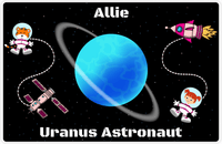 Thumbnail for Personalized Planets Placemat XXII - Uranus Astronaut - Redhead Girl -  View