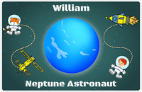 Thumbnail for Personalized Planets Placemat XXV - Neptune Astronaut - Redhead Boy -  View