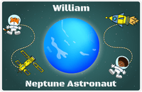 Thumbnail for Personalized Planets Placemat XXV - Neptune Astronaut - Black Boy II -  View