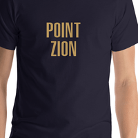 Thumbnail for Point Zion Basketball T-Shirt - New Orleans Blue - Shirt Close-Up View