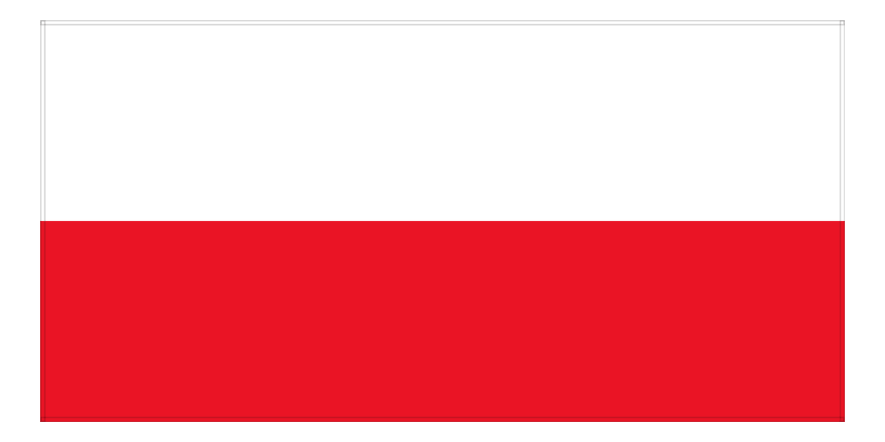 Poland Flag Beach Towel - Front View