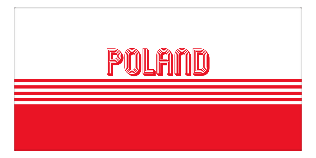 Personalized Poland Beach Towel - Front View