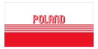 Thumbnail for Personalized Poland Beach Towel - Front View