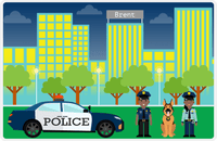 Thumbnail for Personalized Police Placemat III - City Beat - Black Cops II -  View