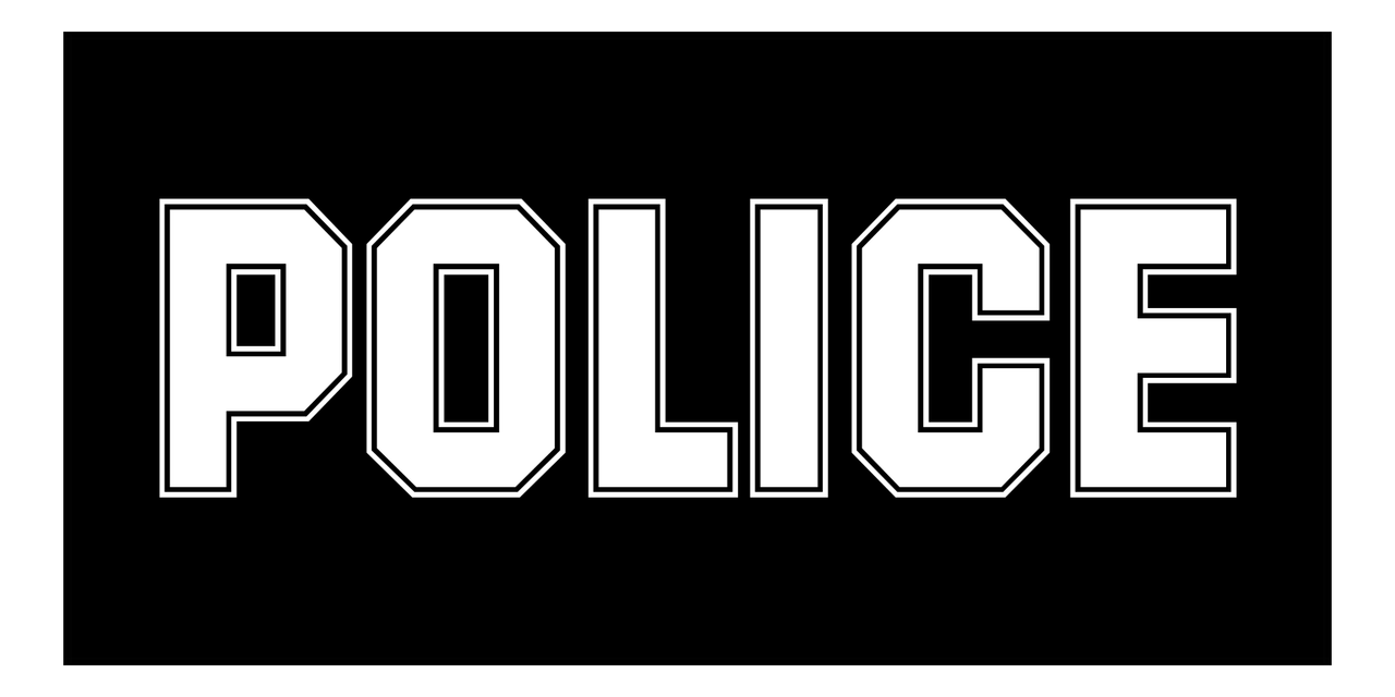 Police Beach Towel - Front View