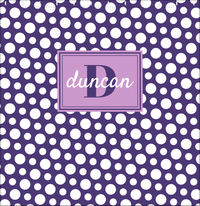 Thumbnail for Personalized Polka Dots Shower Curtain - Purple - Rectangle Nameplate - Decorate View