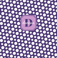 Thumbnail for Personalized Polka Dots Shower Curtain - Purple - Stamp Nameplate - Decorate View