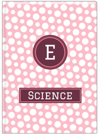 Thumbnail for Personalized Polka Dots Journal - Pink and White - Circle Nameplate - Front View