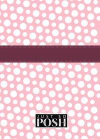 Thumbnail for Personalized Polka Dots Journal - Pink and White - Circle Ribbon Nameplate - Back View