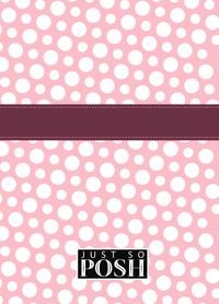 Thumbnail for Personalized Polka Dots Journal - Pink and White - Ribbon Nameplate - Back View