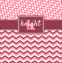 Thumbnail for Personalized Polka Dots and Chevron II Shower Curtain - Pink and White - Rectangle Nameplate - Decorate View