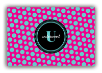 Thumbnail for Personalized Polka Dots Canvas Wrap & Photo Print - Pink with Circle Nameplate - Front View
