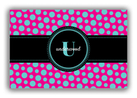 Thumbnail for Personalized Polka Dots Canvas Wrap & Photo Print - Pink with Circle Ribbon Nameplate - Front View