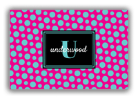 Thumbnail for Personalized Polka Dots Canvas Wrap & Photo Print - Pink with Rectangle Nameplate - Front View
