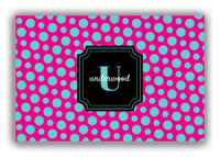 Thumbnail for Personalized Polka Dots Canvas Wrap & Photo Print - Pink with Stamp Nameplate - Front View