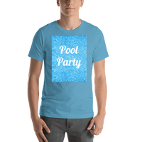 Thumbnail for Personalized Pool Water T-Shirt - Ocean Blue - Pool Party - Shirt View