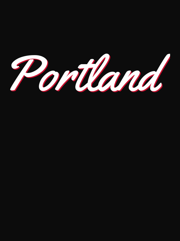 Personalized Portland T-Shirt - Black - Decorate View