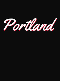 Thumbnail for Personalized Portland T-Shirt - Black - Decorate View