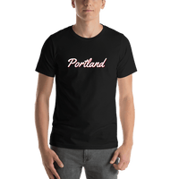 Thumbnail for Personalized Portland T-Shirt - Black - Shirt View