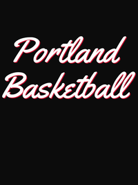 Thumbnail for Personalized Portland Basketball T-Shirt - Black - Decorate View