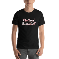 Thumbnail for Personalized Portland Basketball T-Shirt - Black - Shirt View