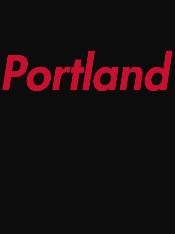Personalized Portland T-Shirt - Black - Decorate View
