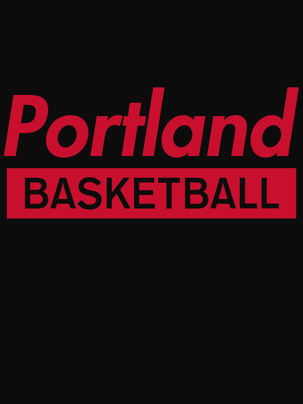 Portland Basketball T-Shirt - Black - Decorate View