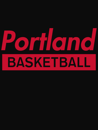 Thumbnail for Portland Basketball T-Shirt - Black - Decorate View