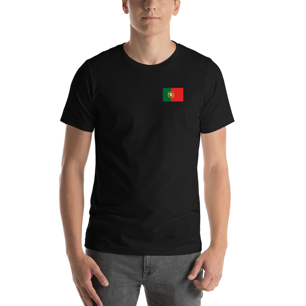 Portugal Flag T-Shirt - Black - Shirt View