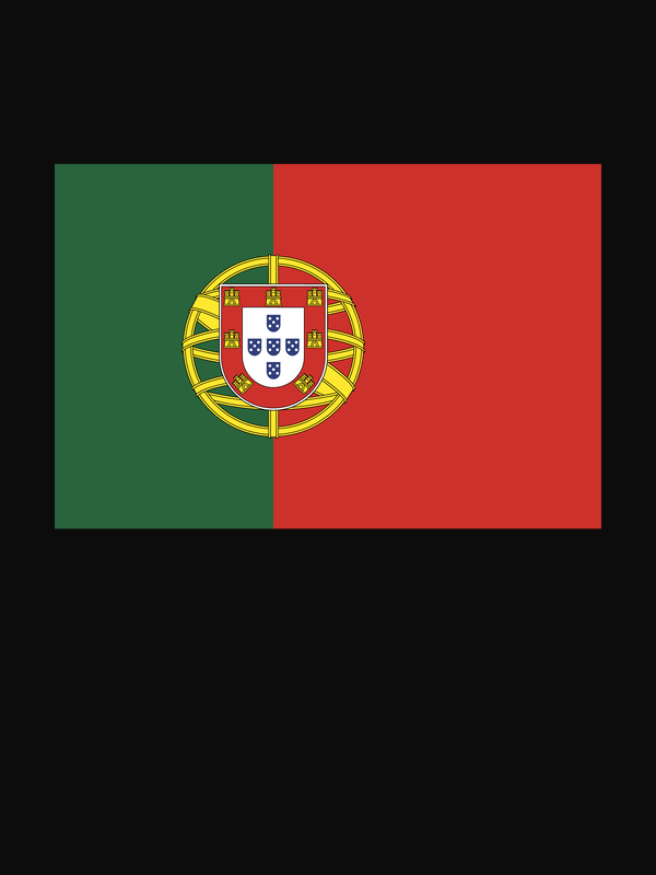 Portugal Flag T-Shirt - Black - Decorate View