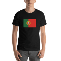 Thumbnail for Portugal Flag T-Shirt - Black - Shirt View