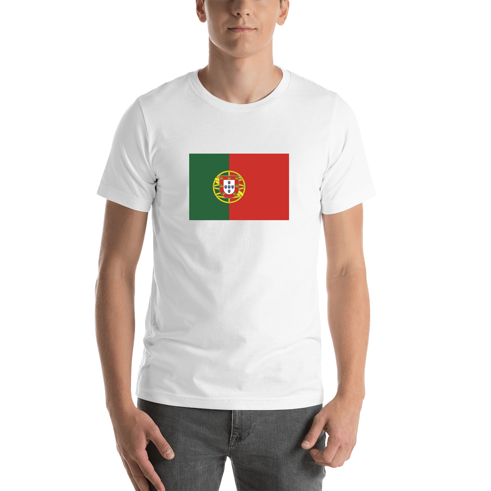 Portugal Flag T-Shirt - White - Shirt View