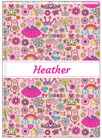 Thumbnail for Personalized Princess Journal I - Pink Background - Ribbon Nameplate - Front View