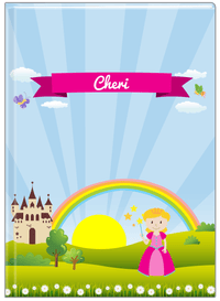 Thumbnail for Personalized Princess Journal III - Blue Background - Blonde Princess - Front View