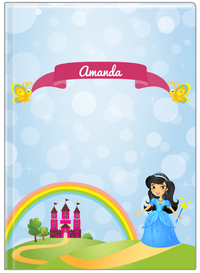 Thumbnail for Personalized Princess Journal IV - Blue Background - Asian Princess - Front View