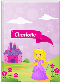 Thumbnail for Personalized Princess Journal V - Purple Background - Blonde Princess - Front View