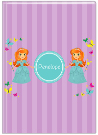 Thumbnail for Personalized Princess Journal VII - Purple Background - Redhead Princess - Front View