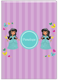 Thumbnail for Personalized Princess Journal VII - Purple Background - Black Princess - Front View