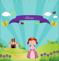 Thumbnail for Personalized Princess Shower Curtain II - Teal Background - Redhead Princess - Decorate View