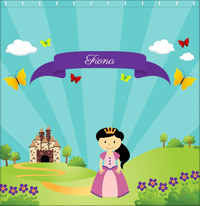 Thumbnail for Personalized Princess Shower Curtain II - Teal Background - Asian Princess - Decorate View