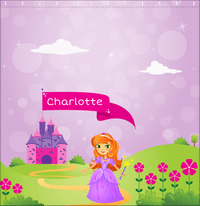 Thumbnail for Personalized Princess Shower Curtain V - Purple Background - Redhead Princess - Decorate View