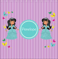 Thumbnail for Personalized Princess Shower Curtain VII - Purple Background - Black Princess - Decorate View