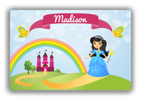 Thumbnail for Personalized Princess Canvas Wrap & Photo Print IV - Blue Background - Asian Princess - Front View