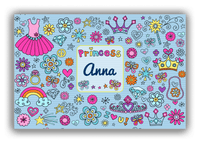 Thumbnail for Personalized Princess Canvas Wrap & Photo Print VI - Blue Background - Front View