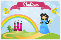 Thumbnail for Personalized Princess Placemat IV - Blue Background - Asian Princess -  View