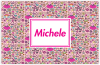 Thumbnail for Personalized Princess Placemat I - Pink Background - Rectangle Nameplate -  View